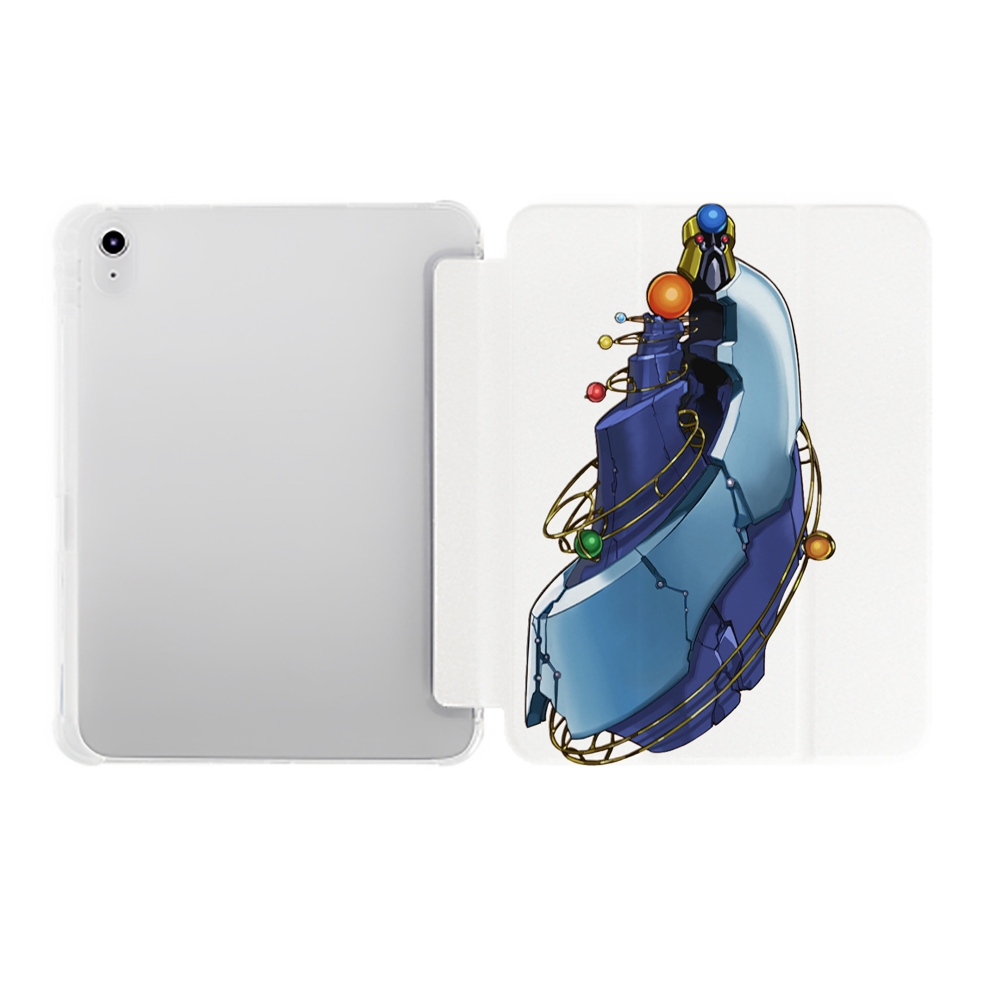 （画像用） 遊☆戯☆王 Yu-Gi-Oh! IPad ケース ペン収納付き 三つ折りスタンド PUレザー×シリコン 対応機種9.5/10.5/10.9インチ